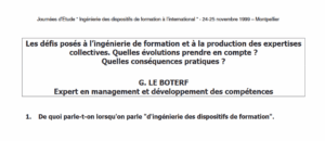 Les défis posés à l’ingénierie de formation et à la production des expertises collectives. Quelles évolutions prendre en compte ? Quelles conséquences pratiques ?