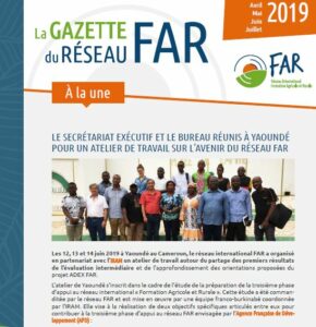 Gazette du réseau FAR – avril à juillet 2019