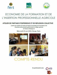 Economie de la formation et de l’insertion professionnelle agricole – Atelier de partage d’expérience et de réflexion collective