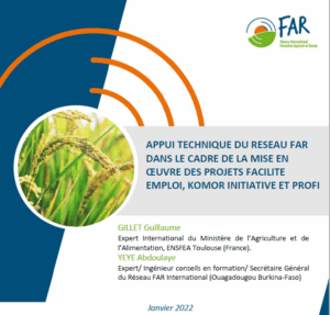 Comores / Appui à la mise en œuvre de projets FAR (Facilité Emploi, Komor Initiative, PROFI)
