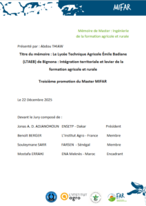 Le Lycée Technique Agricole Émile Badiane (LTAEB) de Bignona&nbsp;: Intégration territoriale et levier de la formation agricole et rurale